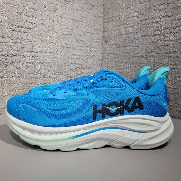 Hoka Clifton 10 Wide Men's Size 10.5 2E Skyward Blue Running Shoes 1162032 HSK - Picture 1 of 11